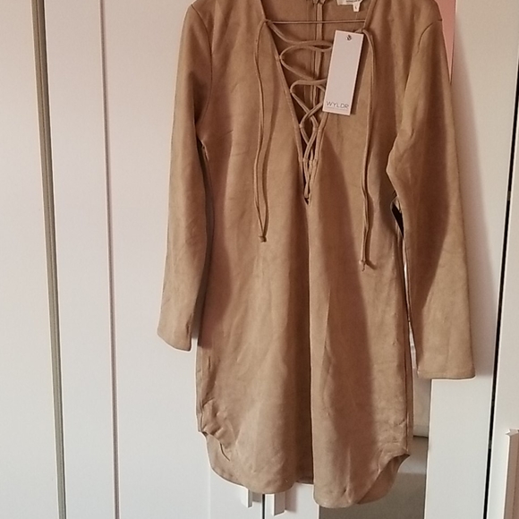 WYLDR Camel suede dress - Picture 3 of 4